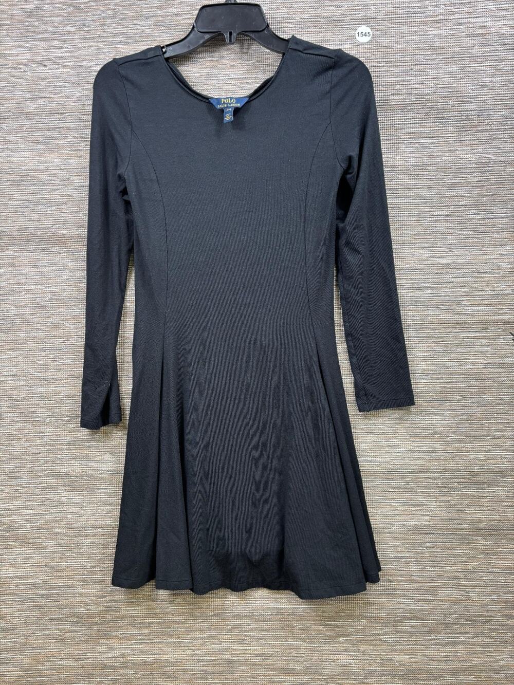 Polo Ralph Lauren Long Sleeve Dress Girls Youth Size L (10-14) Black